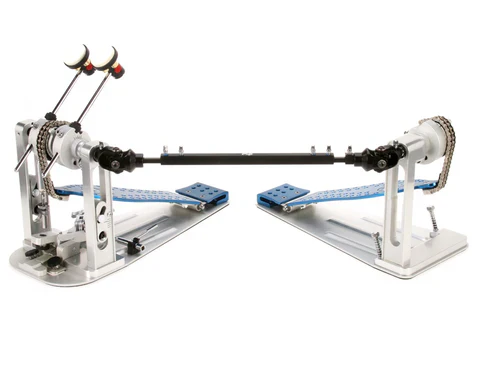 DW MFG Series Machined Chain Drive Double Bass Drum Pedal with Bag - Blue - Image 6