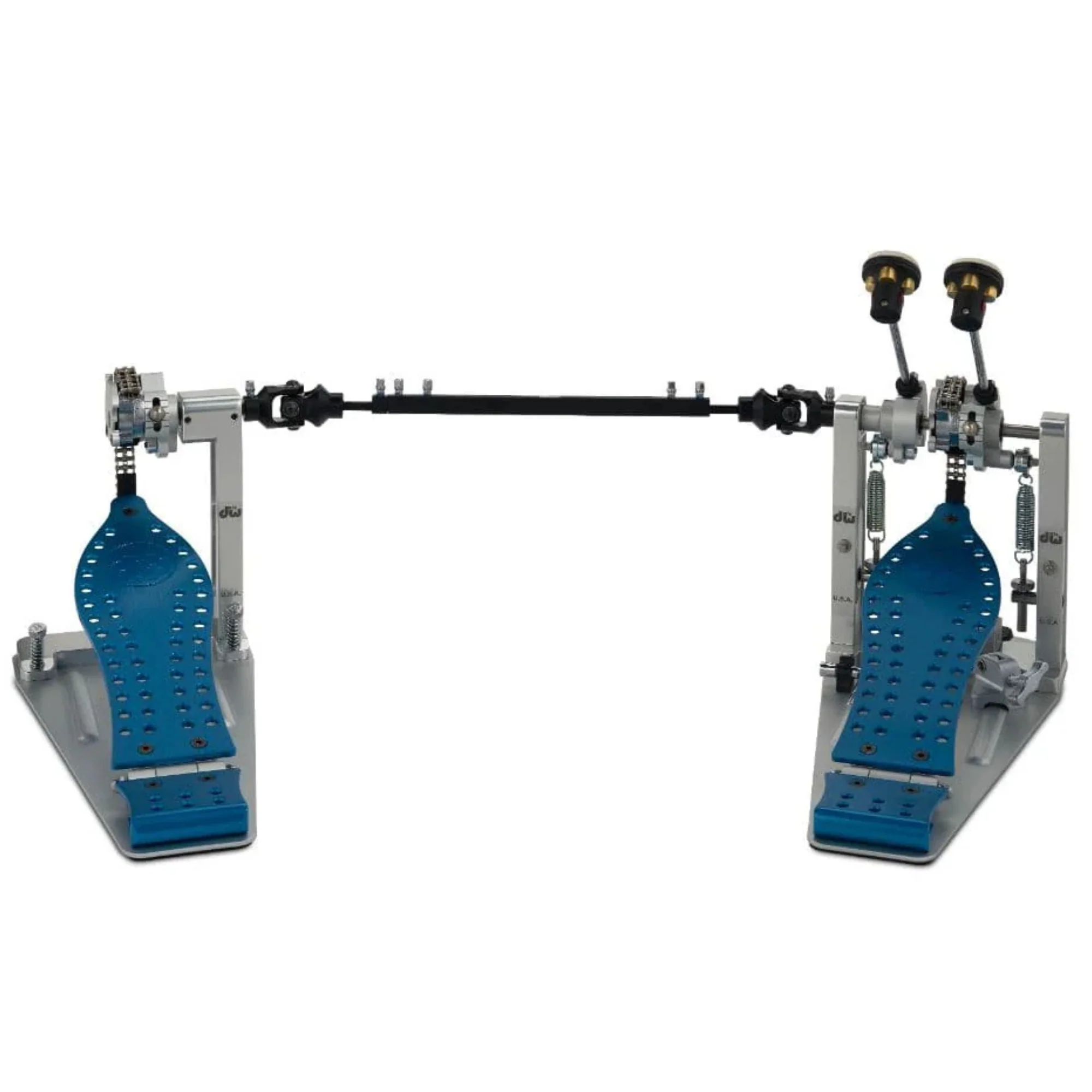 DW MFG Series Machined Chain Drive Double Bass Drum Pedal with Bag - Blue - Image 7