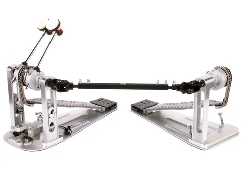 DW MFG Series Machined Chain Drive Double Bass Drum Pedal with Bag - Gray - Image 4
