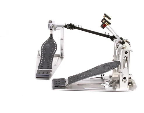 DW MFG Series Machined Chain Drive Double Bass Drum Pedal with Bag - Gray - Image 5