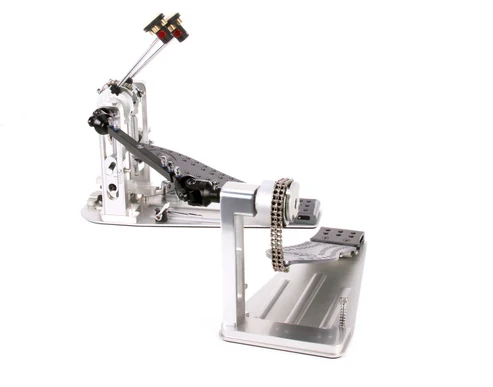 DW MFG Series Machined Chain Drive Double Bass Drum Pedal with Bag - Gray - Image 6