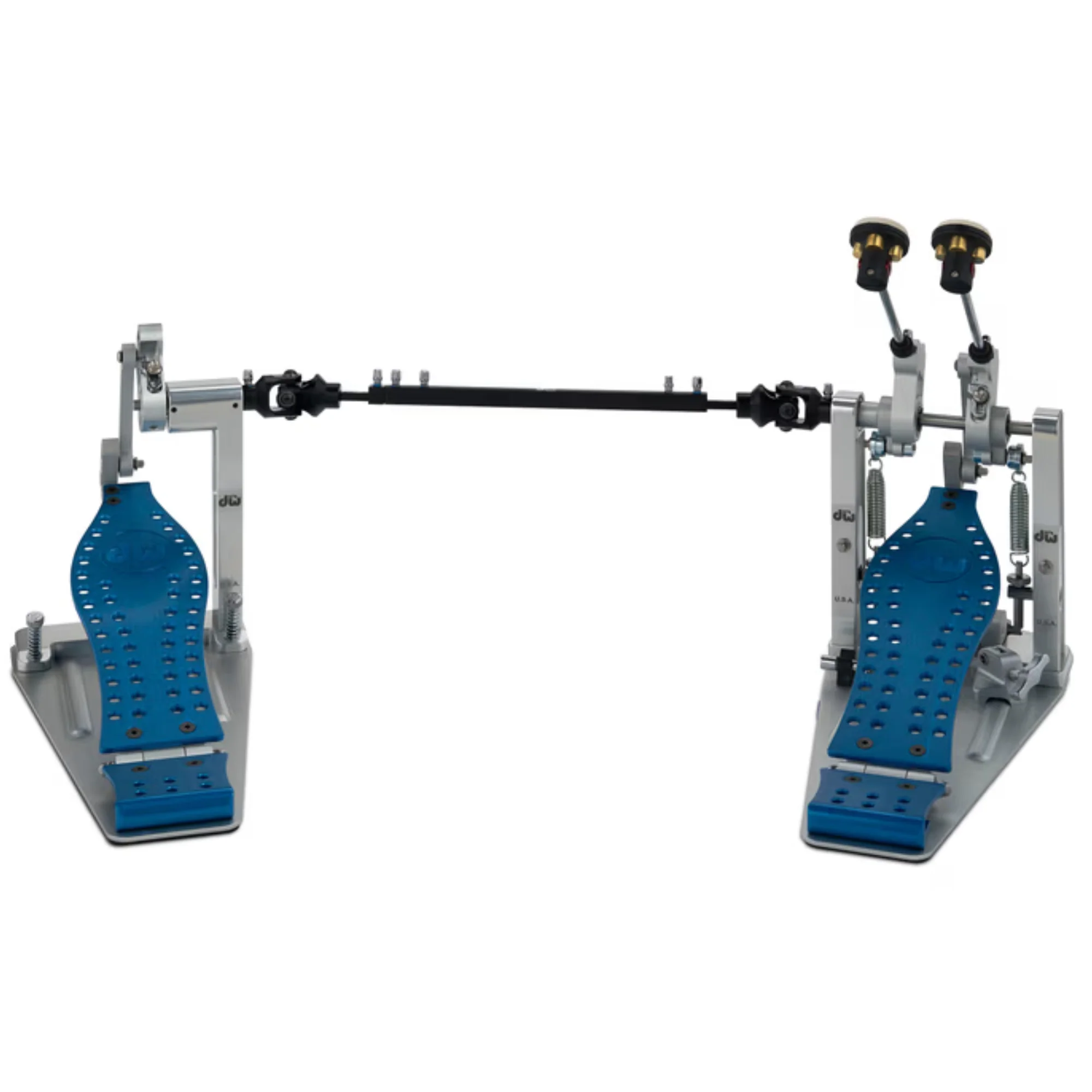 DW MFG Series Machined Direct Drive Double Bass Drum Pedal with Bag - Blue - Image 2