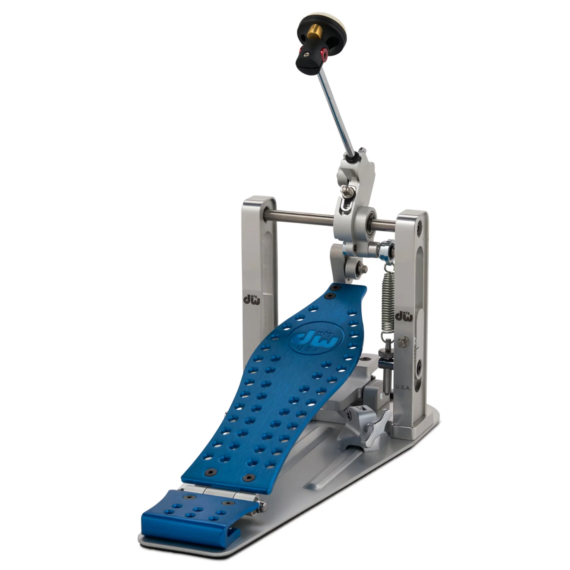 DW MFG Series Machined Direct Drive Single Bass Drum Pedal with Bag - Blue