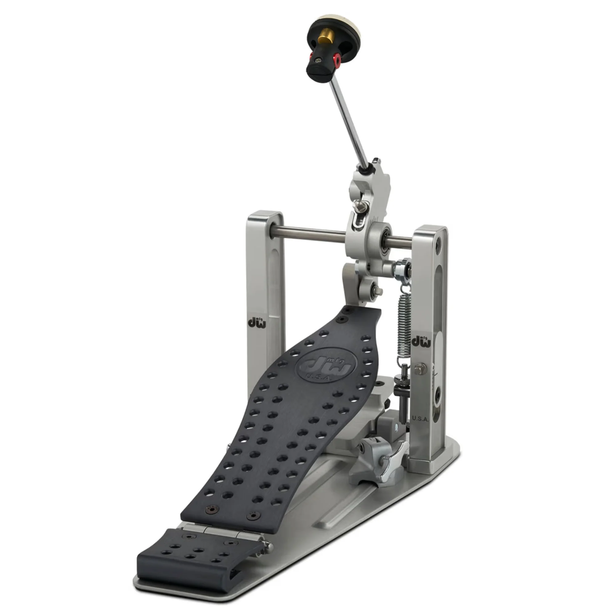 DW MFG Series Machined Direct Drive Single Bass Drum Pedal with Bag - Gray - Image 6