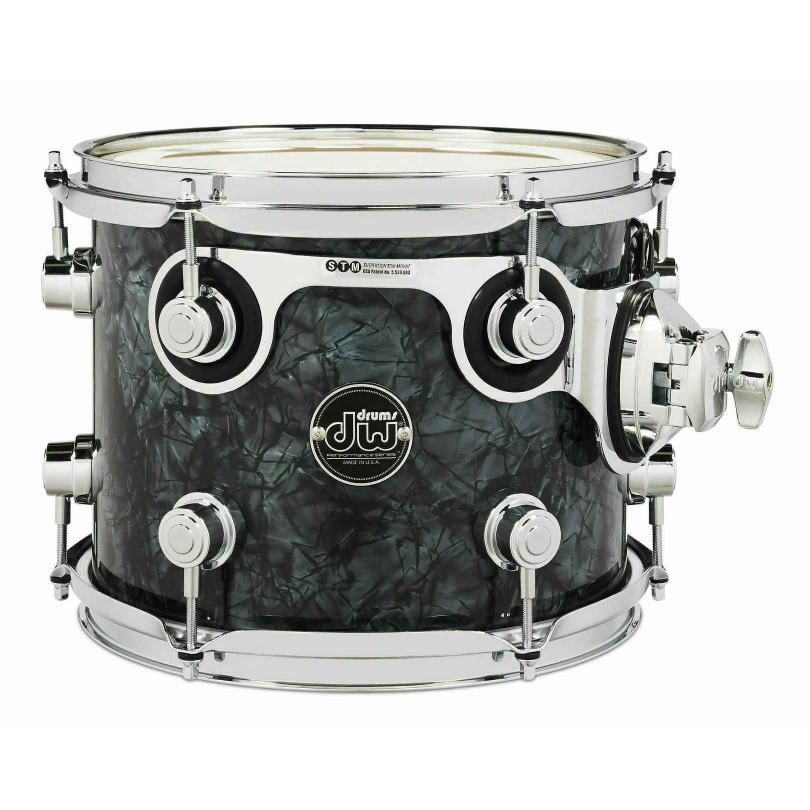 DW Performance Finish Ply 8 x 10 Inch Tom - Black Diamond - Image 2