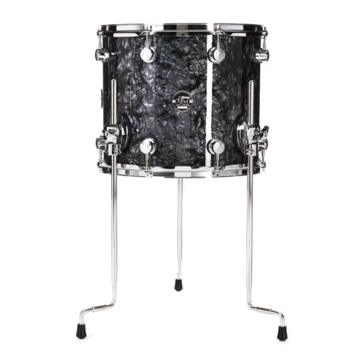 DW Performance FinishPly 12x14 Inch Floor Tom - Black Diamond - Image 4