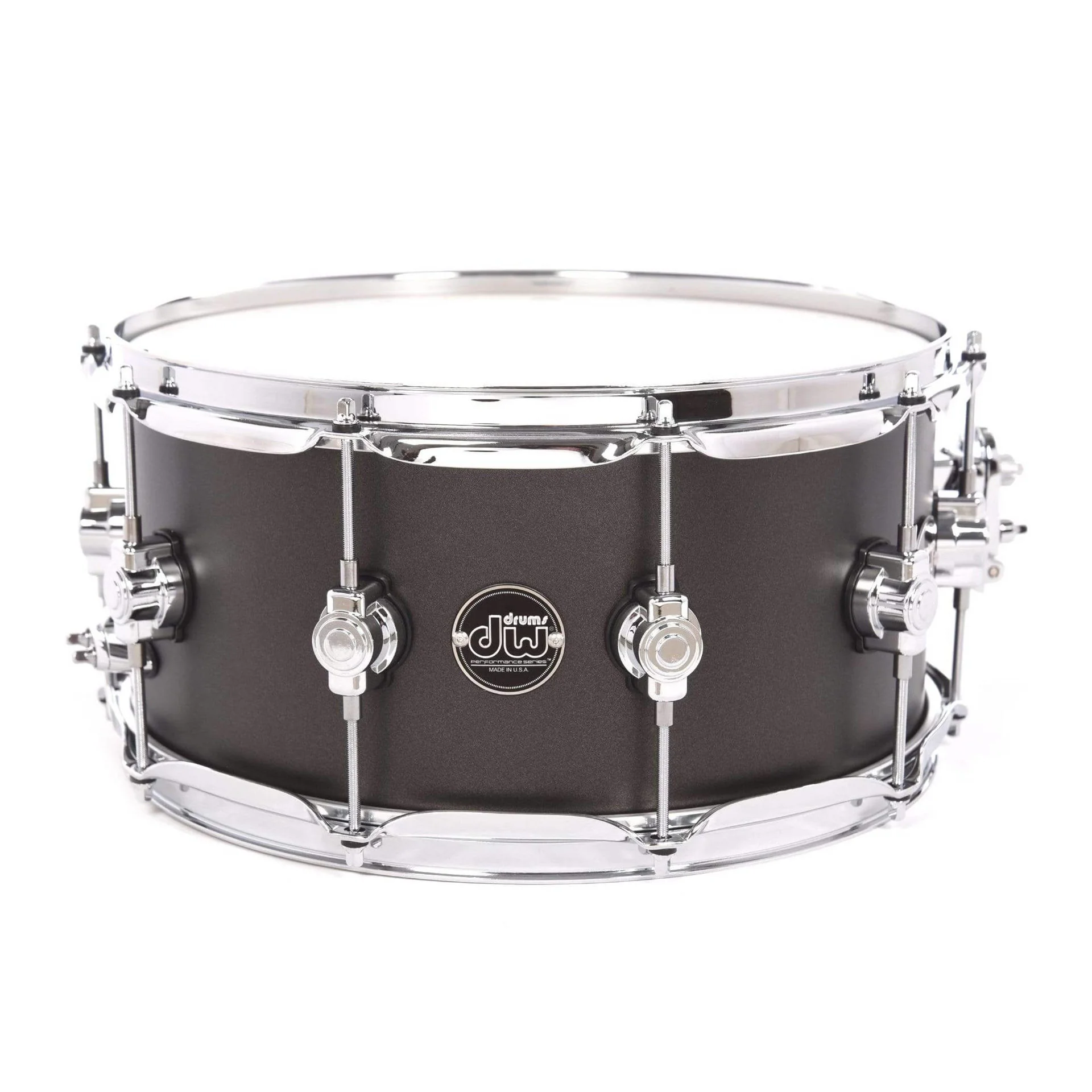 DW Performance Series 14x6.5 Snare Drum in Charcoal Metallic Hard Satin - Image 2