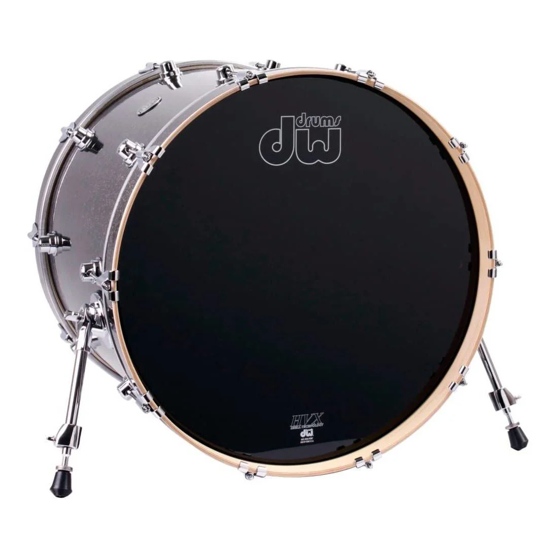 DW Performance Series 22x18 Bass Drum in Pewter Sparkle Finish Ply - Image 2