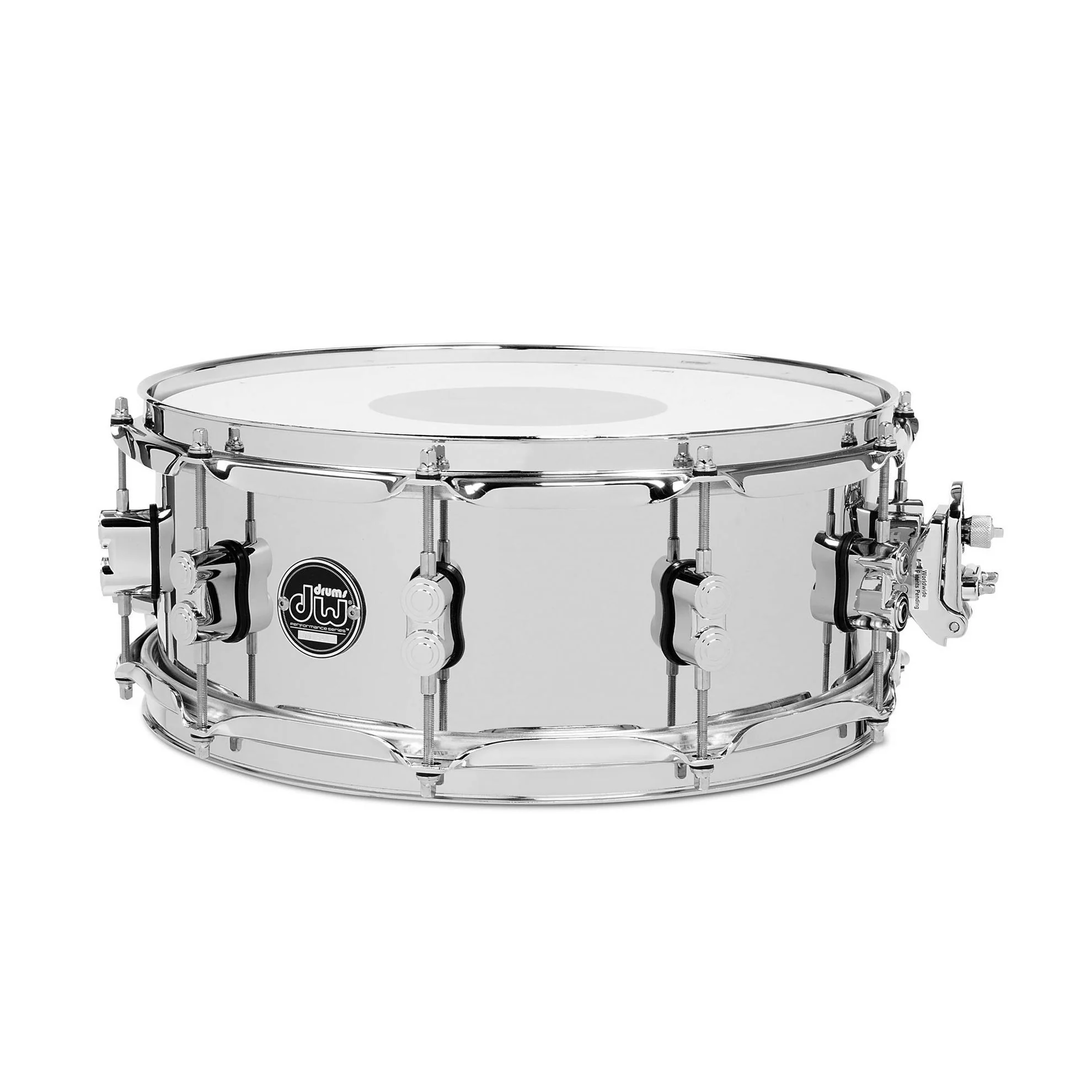 DW Performance Series Chrome Over Steel 14x5.5in Snare Drum in Black Diamond - Image 2