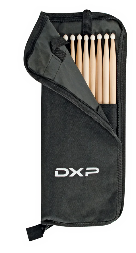 DXP TDK55AN Drumstick Bag with 5x Pairs of Drumsticks - 5A Nylon Tipped