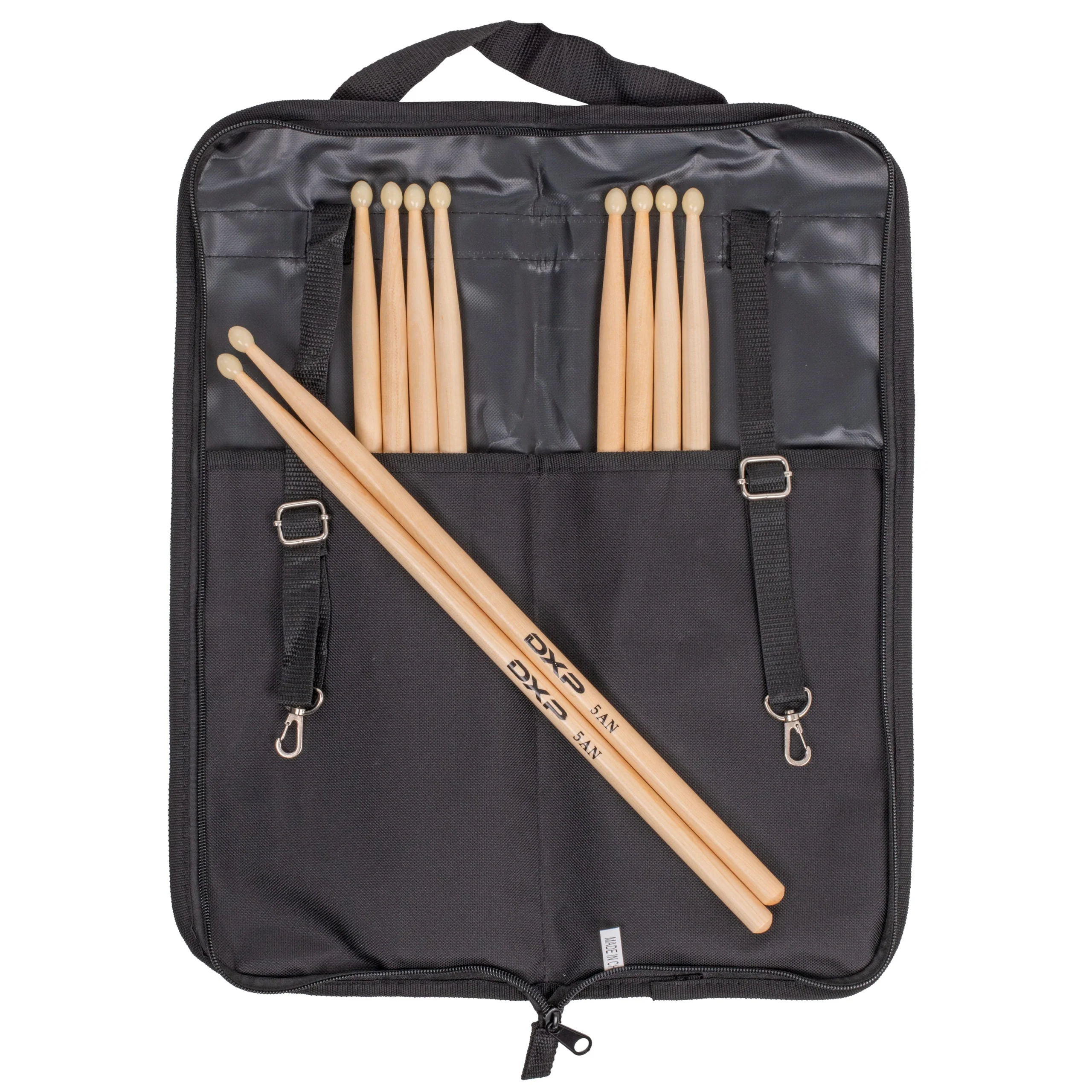 DXP TDK55AN Drumstick Bag with 5x Pairs of Drumsticks - 5A Nylon Tipped - Image 2