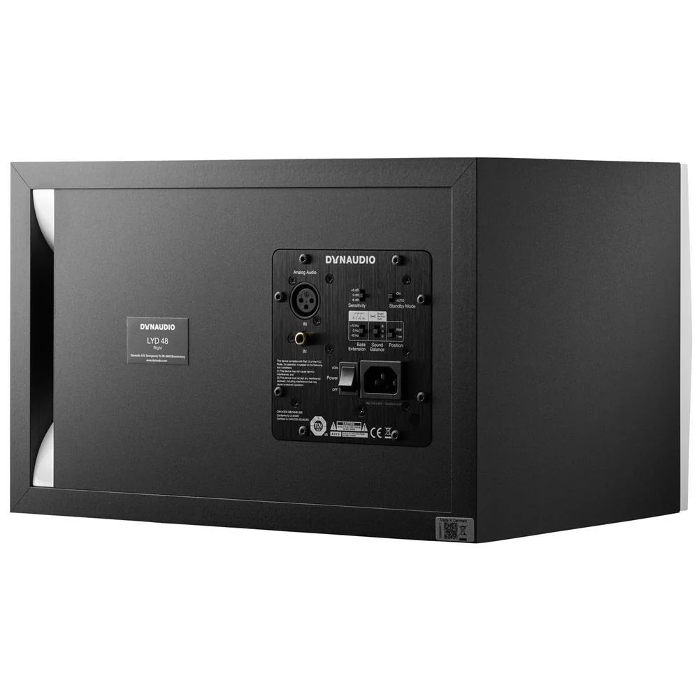 Dynaudio LYD-48W-R 8 inch 3 Way Nearfield/Midfield Studio Monitor Speaker - Right - White - Image 5
