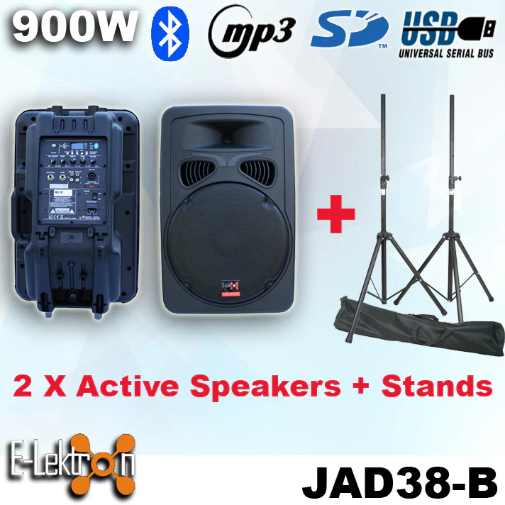 E-Lektron JAD38-B 900W 15 inch Active Speaker with Bluetooth - Image 11