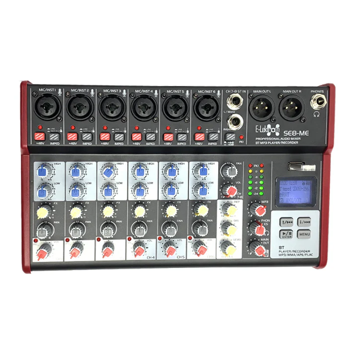 E-Lektron SE-8 Mixer with FX, Bluetooth and USB Audio Interface - Image 2
