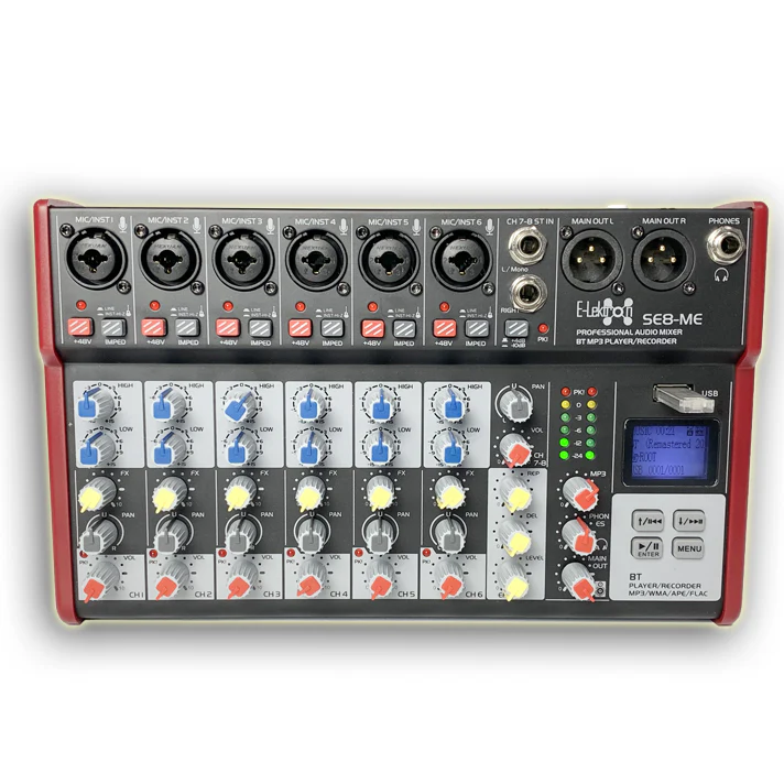 E-Lektron SE-8 Mixer with FX, Bluetooth and USB Audio Interface - Image 6