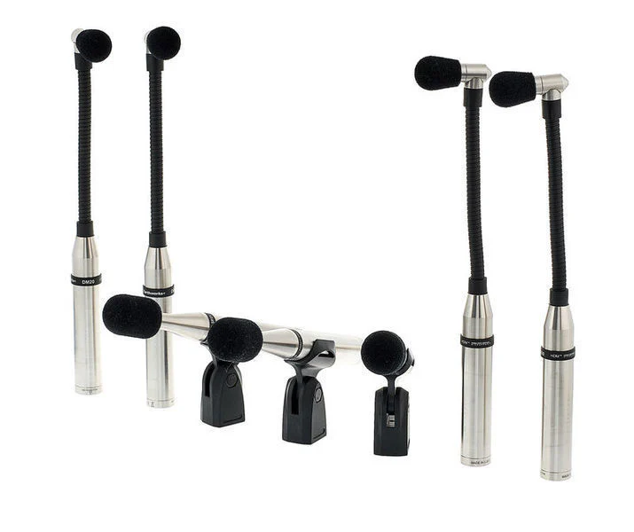 Earthworks Drum FullKit (inc. 3-SR25, 3-MC1, 4-DM20, 2-RM1, 1-KP1 & windscreens in Case) - Image 5