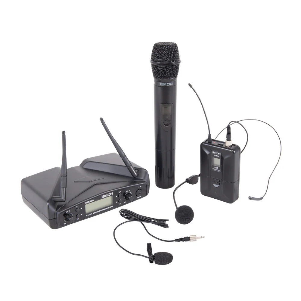 Eikon WM700DKITA Handheld + Belt Pack with Headset & Lapel Dual Wireless System - Image 2