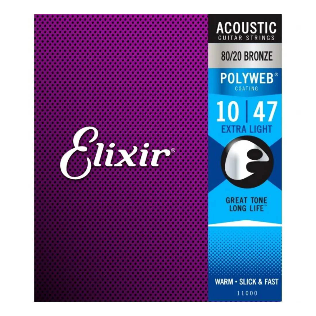 Elixir 10-47 Acoustic Guitar Strings POLYWEB Coated Extra Light Gauge - Image 2