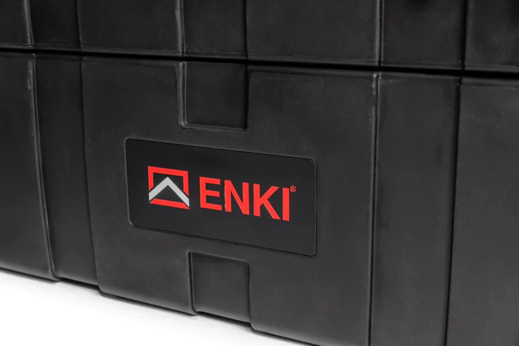 Enki AMG-2B Dual Electric Bass Guitar Case with Wheels and Removable Lid - Image 7