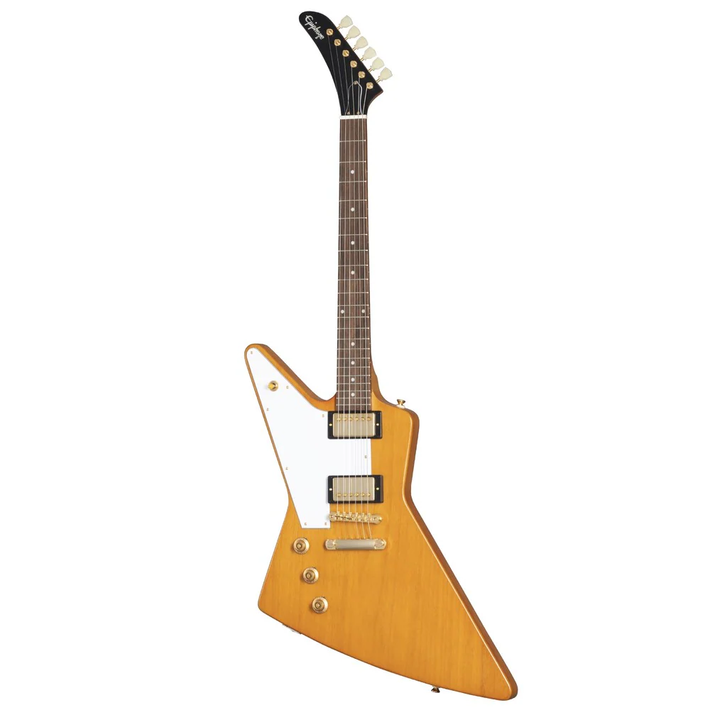 Epiphone 1958 Korina Explorer Electric Guitar -  Left Handed in Aged Natural - Image 10