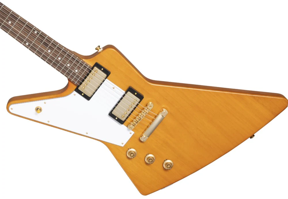 Epiphone 1958 Korina Explorer Electric Guitar -  Left Handed in Aged Natural - Image 6