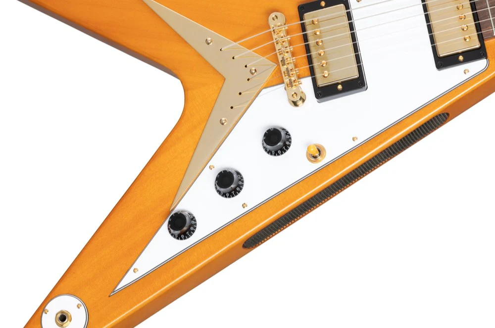 Epiphone 1958 Korina Flying V Electric Guitar - Aged Natural - Image 6