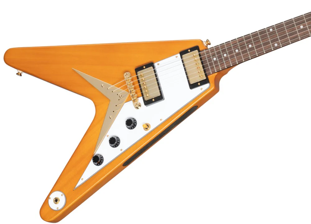Epiphone 1958 Korina Flying V Electric Guitar - Aged Natural - Image 7