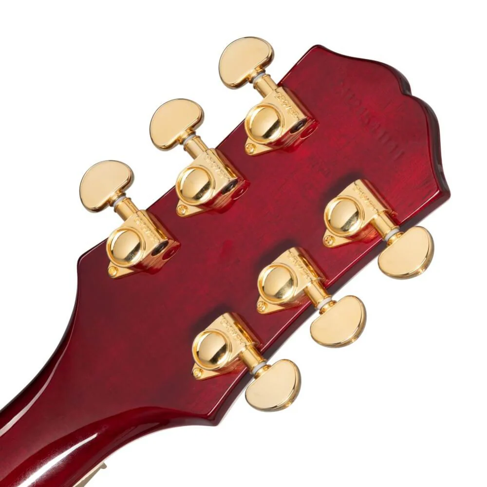 Epiphone Alex Lifeson Les Paul Custom Axcess Electric Guitar with Floyd Rose - Ruby - Image 5