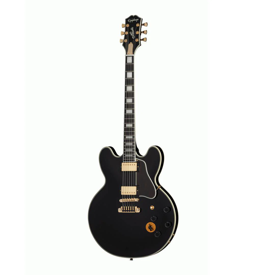 Epiphone B.B. King Lucille Semi-Hollow Body Electric Guitar with Epilite Case - Ebony - Image 11