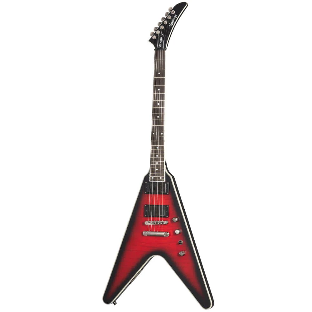 Epiphone Dave Mustaine Flying V Prophecy Electric Guitar - Aged Dark Red Burst - Image 5