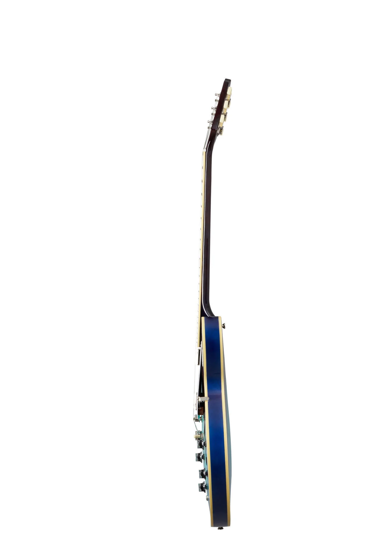 Epiphone ES-335 Figured Semi-Hollow Body Electric Guitar in Blueberry Burst - Image 4