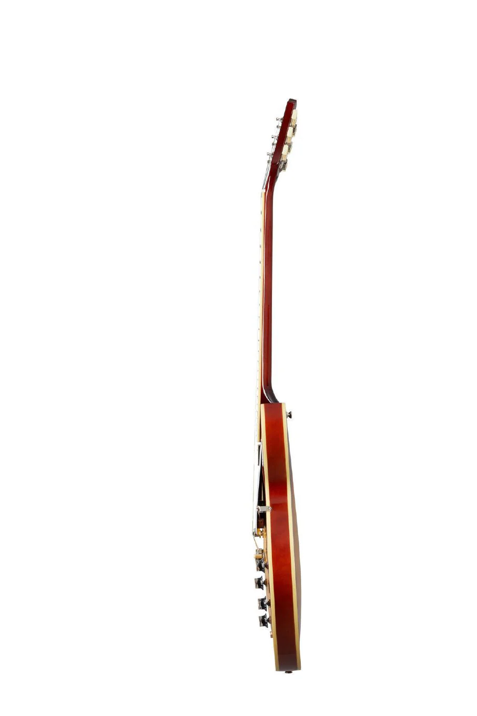Epiphone ES-335 Figured Semi-Hollow Body Electric Guitar in Raspberry Tea Burst - Image 3