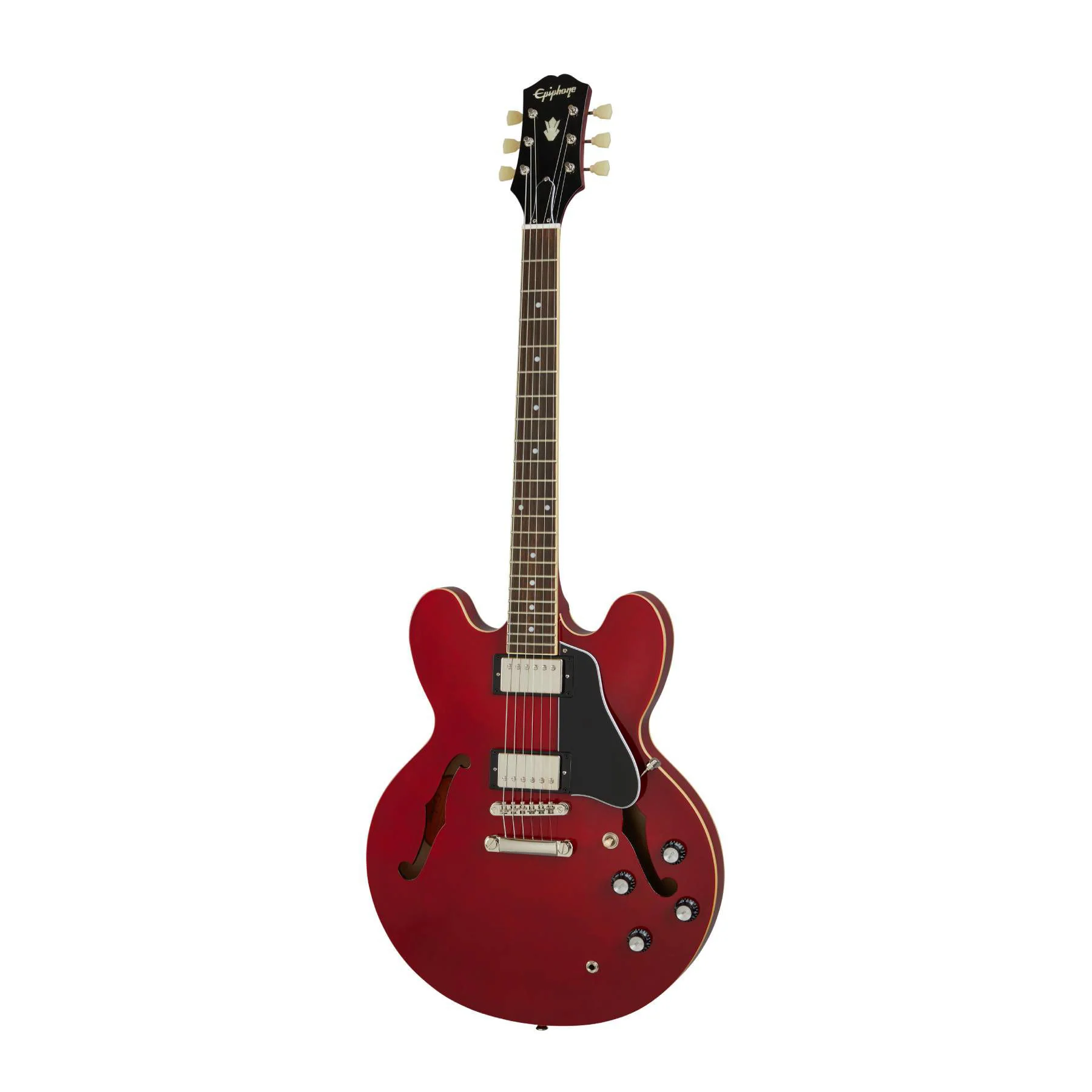 Epiphone ES-335 Semi-Hollow Body Electric Guitar in Cherry - Image 5