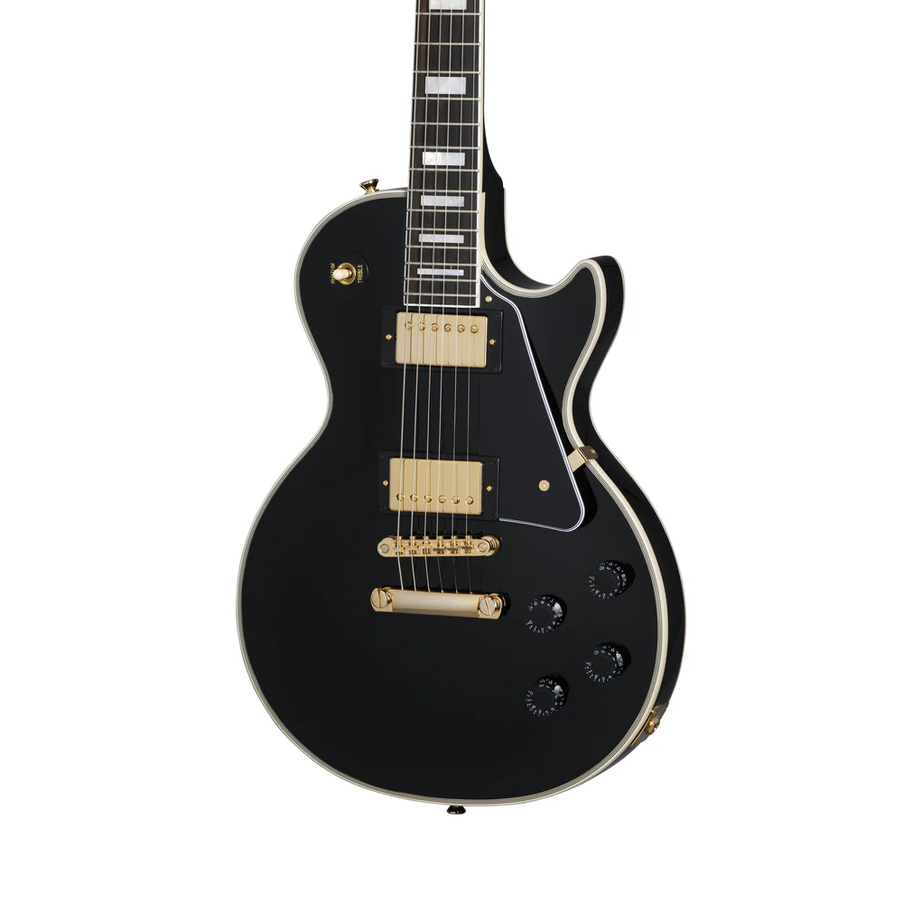 Epiphone Inspired By Gibson Les Paul Custom in Ebony - Image 8