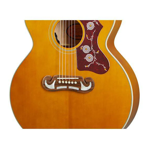 Epiphone J-200 Acoustic Guitar - Aged Natural Antique Gloss - Image 2