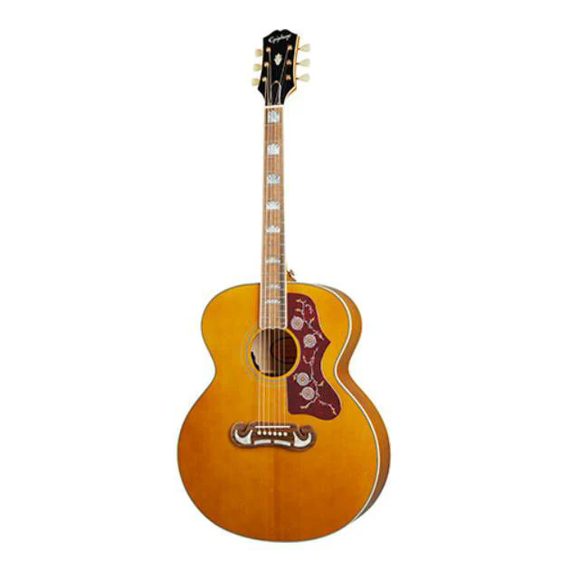 Epiphone J-200 Acoustic Guitar - Aged Natural Antique Gloss - Image 5