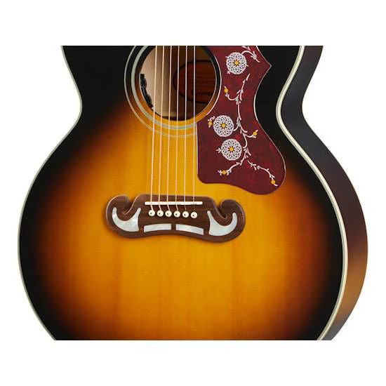 Epiphone J-200 Acoustic Guitar - Aged Vintage Sunburst Gloss - Image 2