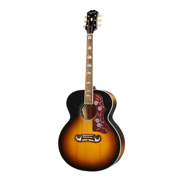 Epiphone J-200 Acoustic Guitar - Aged Vintage Sunburst Gloss - Image 4