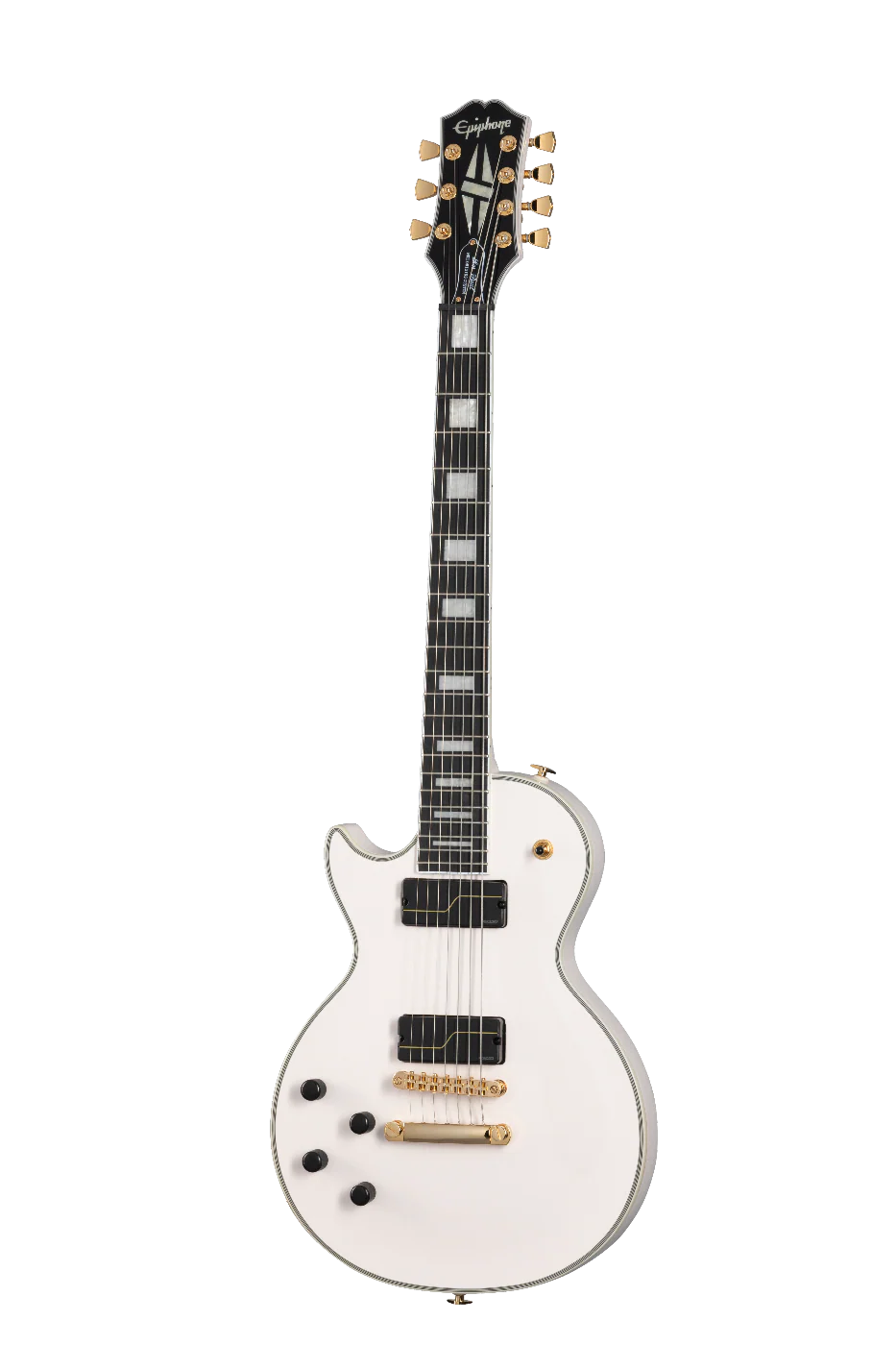 Epiphone Matt Heafy LP Custom 7-String Electric Guitar White Left-Handed with Case - Image 2