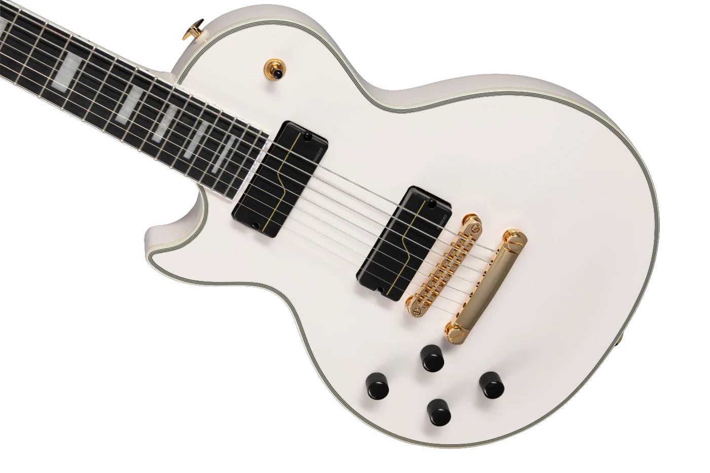 Epiphone Matt Heafy LP Custom 7-String Electric Guitar White Left-Handed with Case - Image 4
