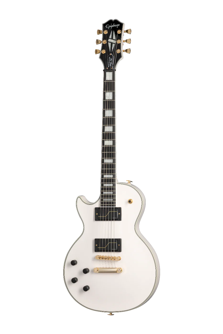 Epiphone Matt Heafy LP Custom Electric Guitar White Left Handed with Case - Image 2