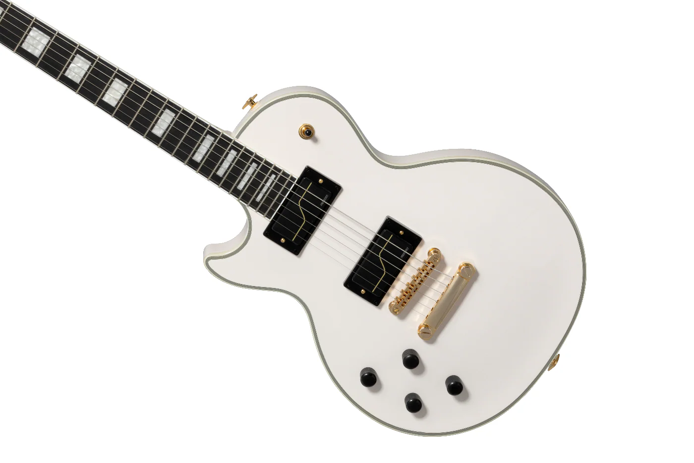 Epiphone Matt Heafy LP Custom Electric Guitar White Left Handed with Case - Image 3