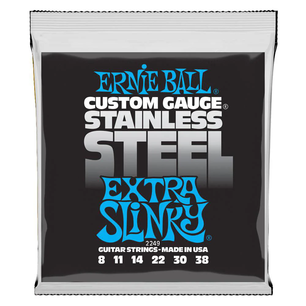 Ernie 2249 08 - 38 Ball Extra Slinky Stainless Steel Wound Electric Guitar Strings - Image 2