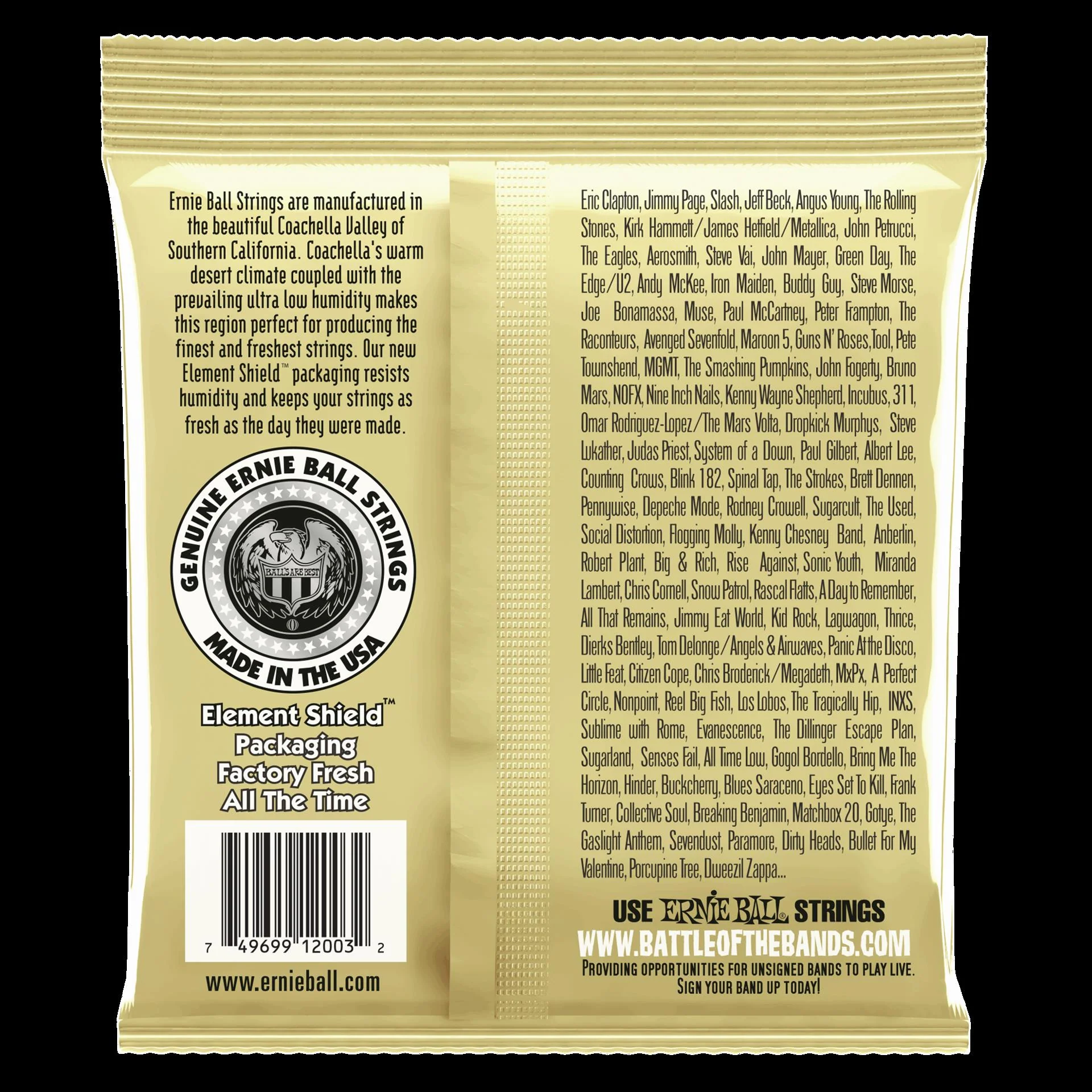 Ernie Ball 2003 Earthwood Medium Light 80 20 Bronze Acoustic Guitar Strings - Image 3