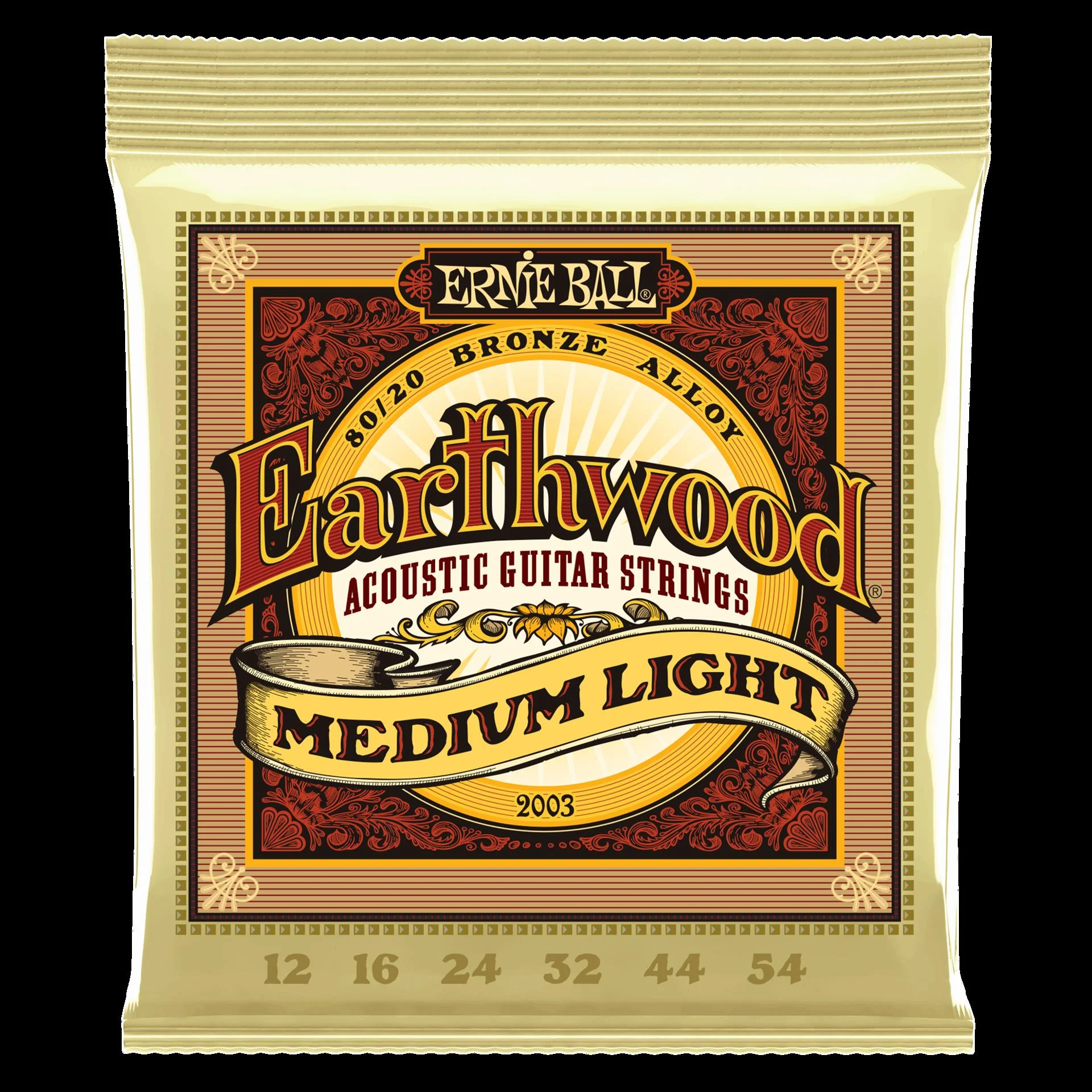 Ernie Ball 2003 Earthwood Medium Light 80 20 Bronze Acoustic Guitar Strings - Image 4