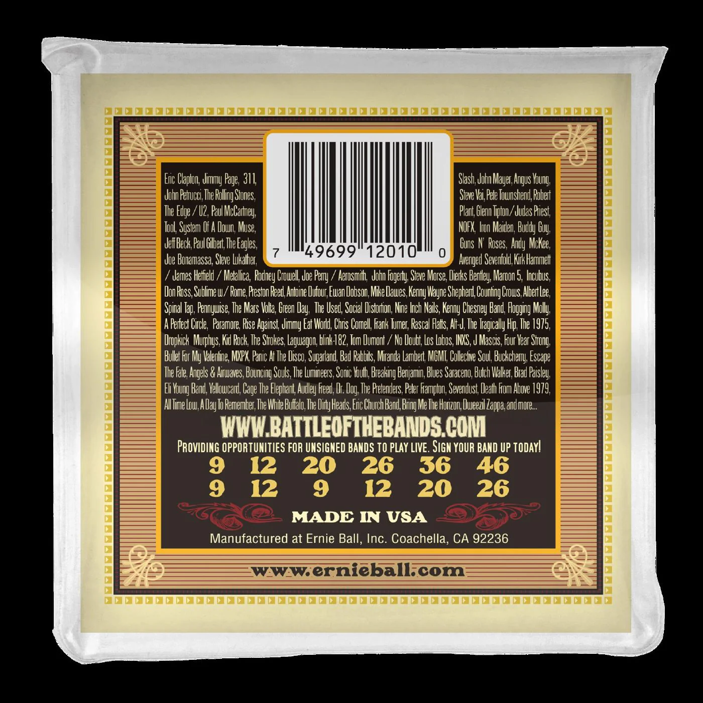 Ernie Ball 2010 Earthwood Light 12-String 80 20 Bronze Acoustic Guitar Strings - Image 2