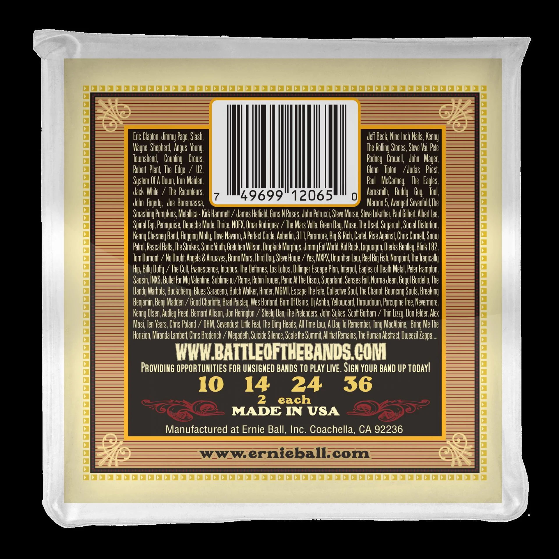 Ernie Ball 2065 Earthwood Mandolin Medium Loop End 80 20 Bronze Acoustic Guitar Strings - Image 3