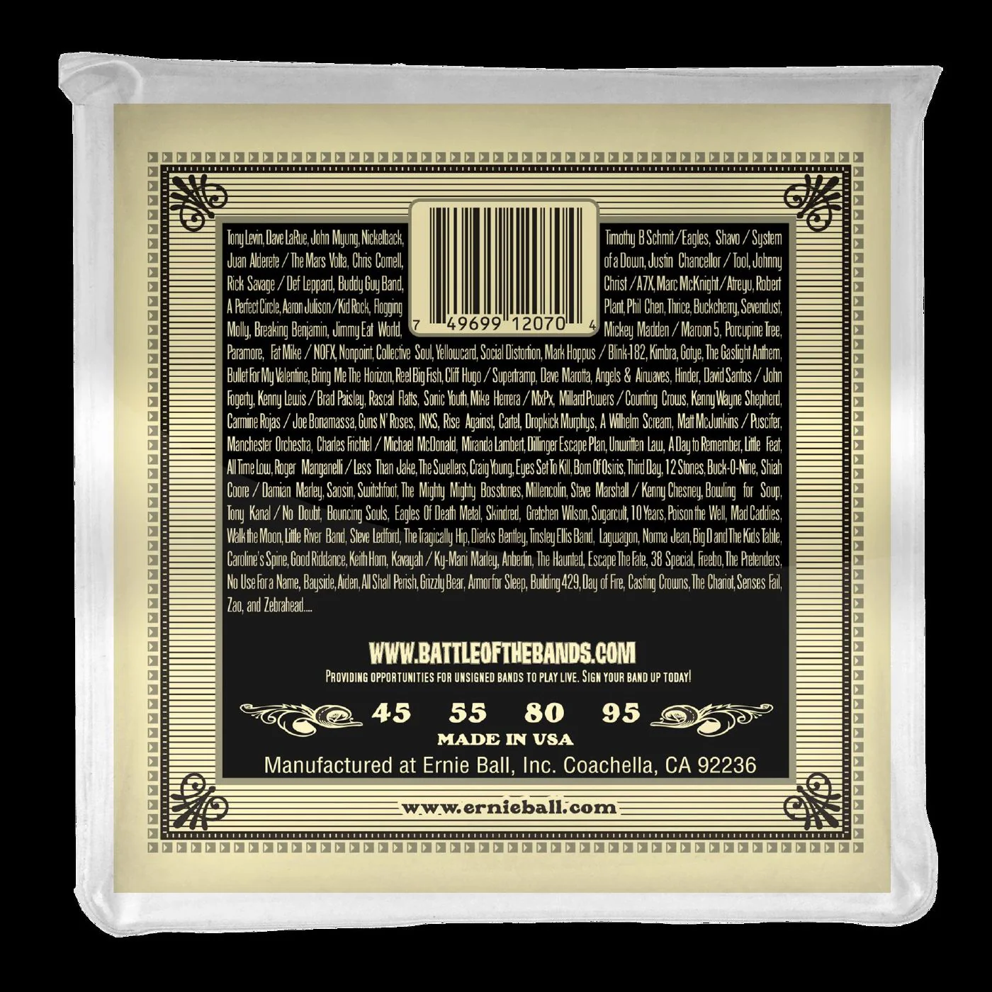 Ernie Ball 2070 Earthwood Phosphor Bronze Acoustic Bass Strings - Image 2