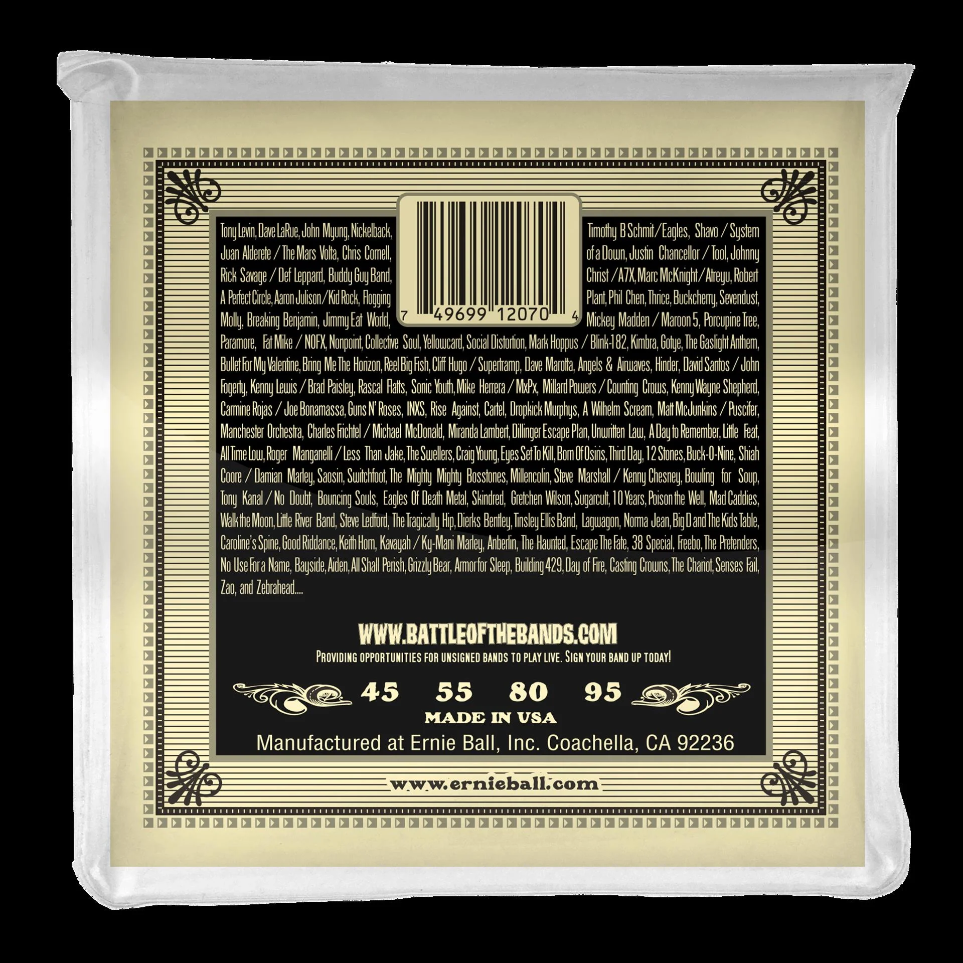 Ernie Ball 2070 Earthwood Phosphor Bronze Acoustic Bass Strings - Image 3