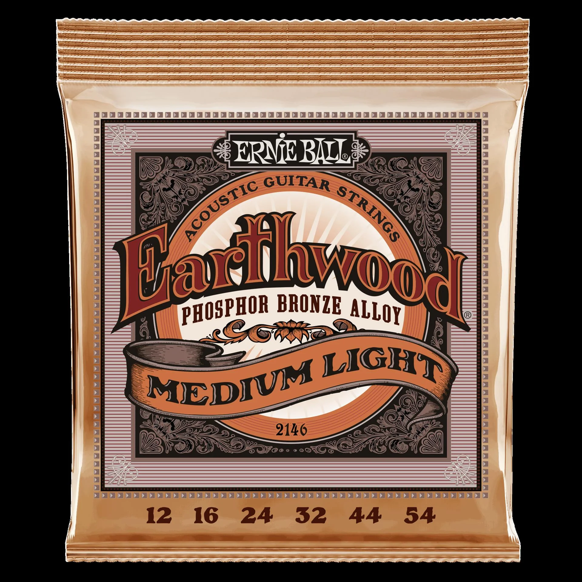 Ernie Ball 2146 Earthwood Medium Light Phosphor Bronze Acoustic Guitar Strings - Image 3